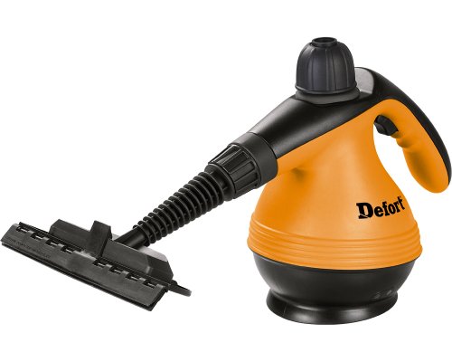 Fensterdampfreiniger Defort Dampfreiniger mit 1200 W und 3 bar Druck, Spitzdüse, Verlängerungsschlauch mit Düse, Messbecher, Einfülltrichter, Rundbürste, Winkeldüse, DSC-1200 - 1